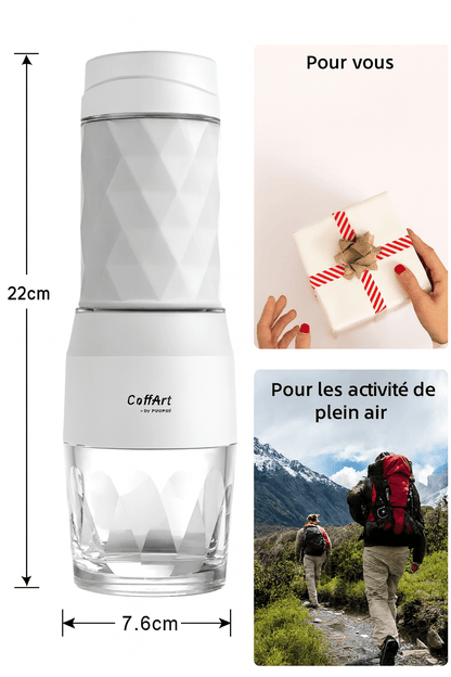 Machine à expresso portable compatible avec capsules et café moulu