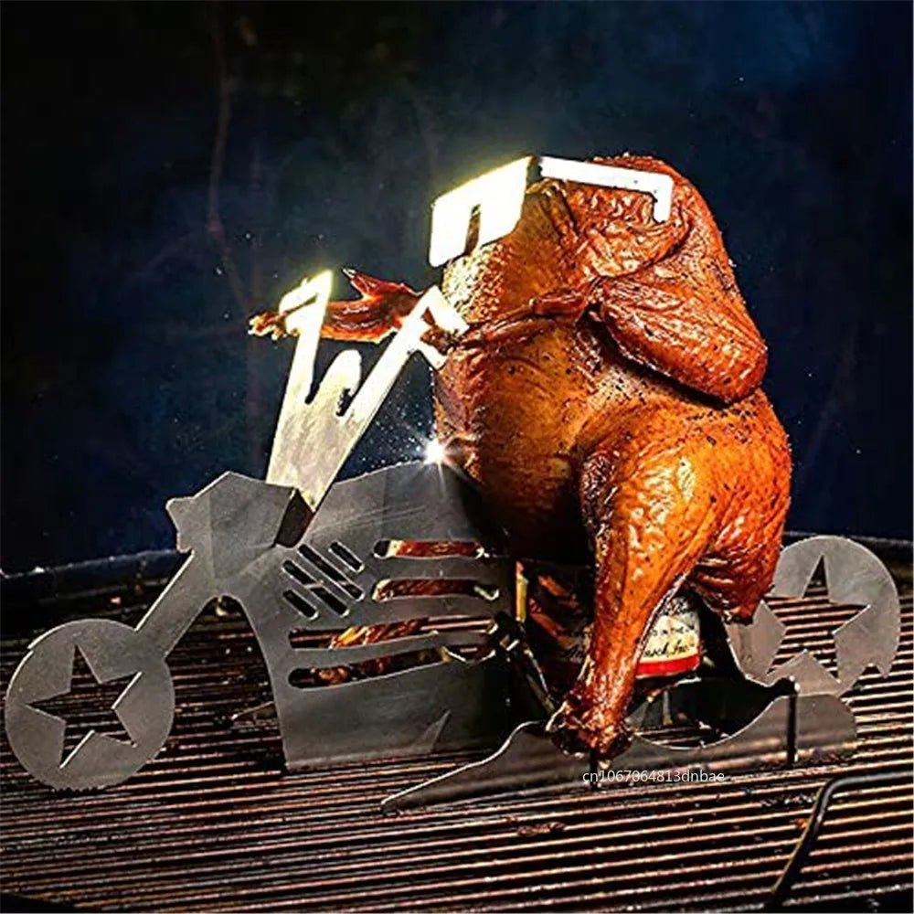 Support Moto Inox pour Poulet Rôti - Boutique Cuisine AZSupport Moto Inox pour Poulet Rôti