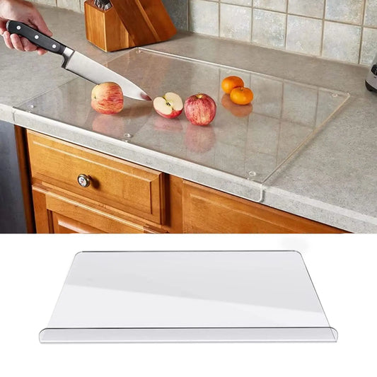 Planche à Découper Transparente Premium – Protection de Comptoir en Acrylique avec Rebord Antidérapant