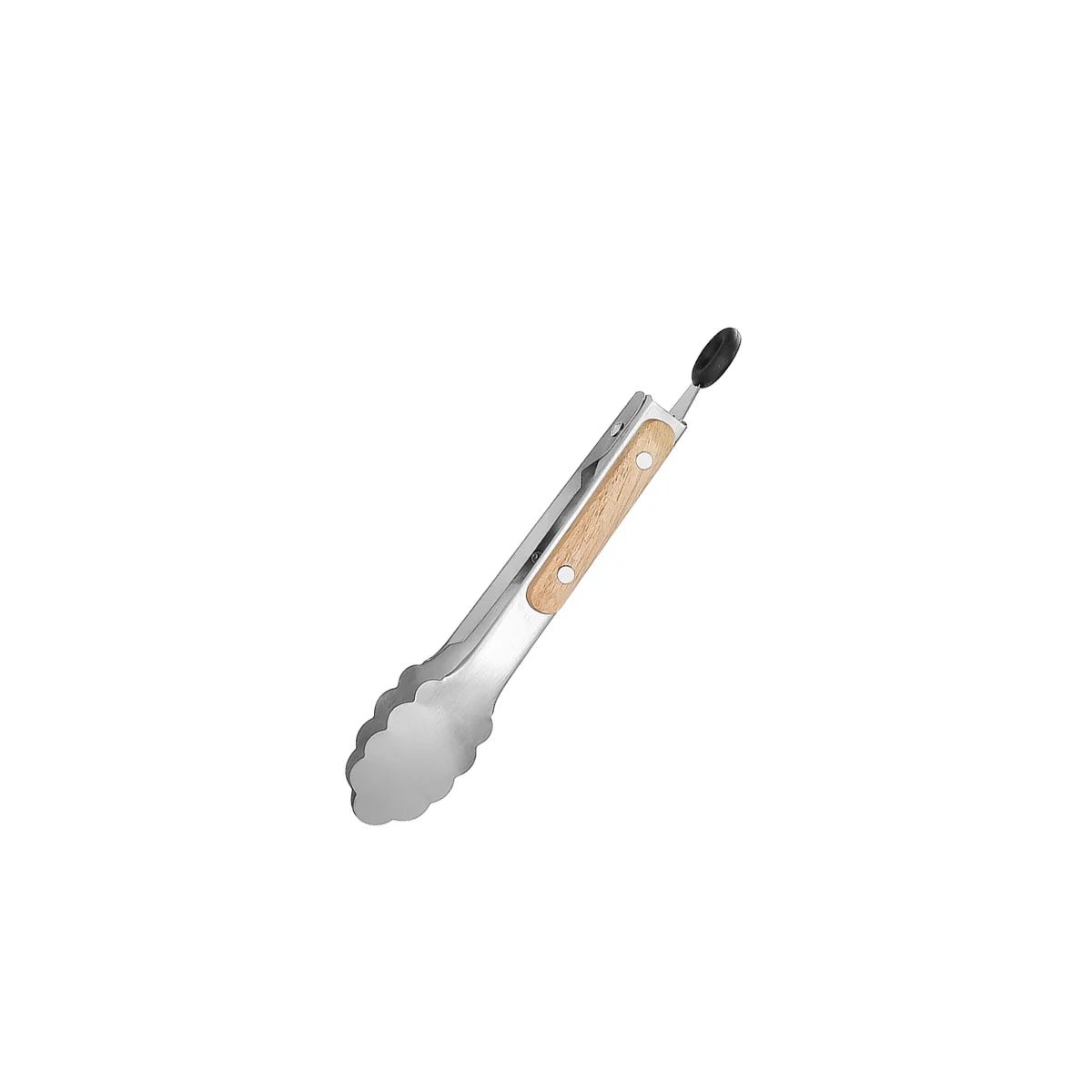 Pinces Barbecue en Acier Inoxydable et Poignée Chêne