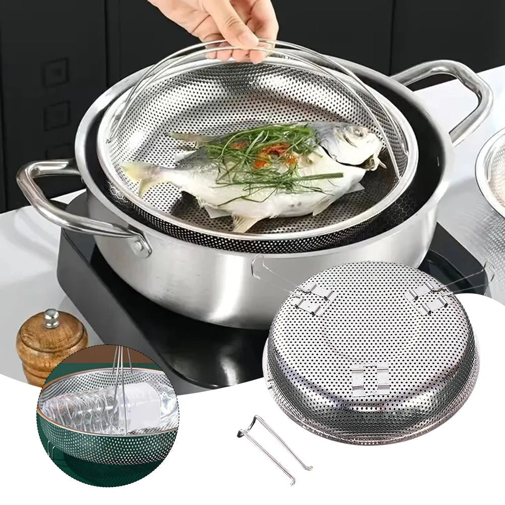 Panier Vapeur Inox Multifonction – Support à Poignées pour Cuisson Saine et Pratique