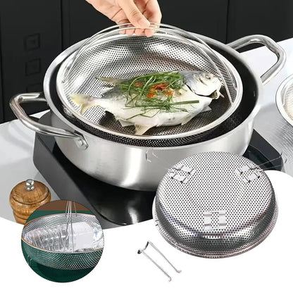 Panier Vapeur Inox Multifonction – Support à Poignées pour Cuisson Saine et Pratique