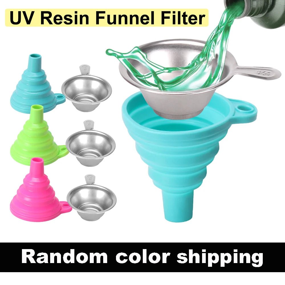 Entonnoir Pliable en Silicone et Acier