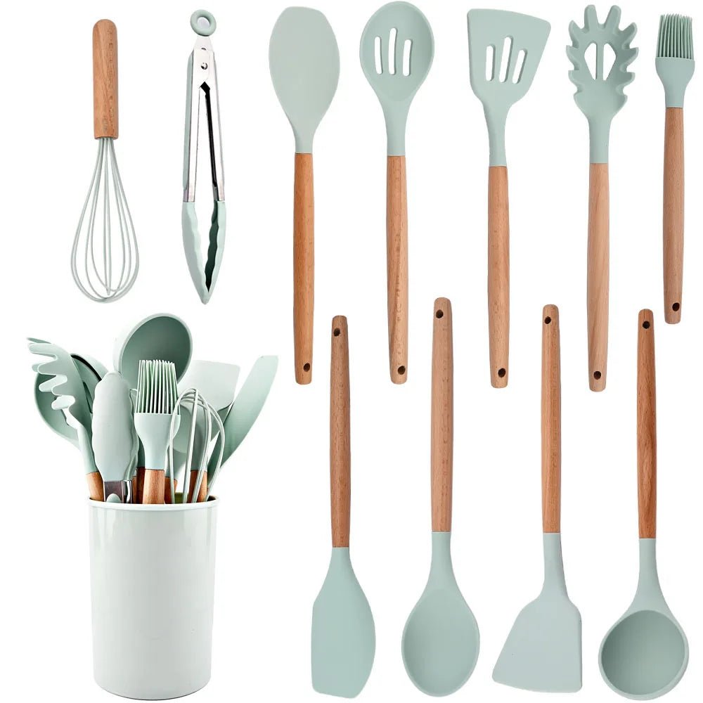 Set d’Ustensiles de Cuisine  Vert Sauge