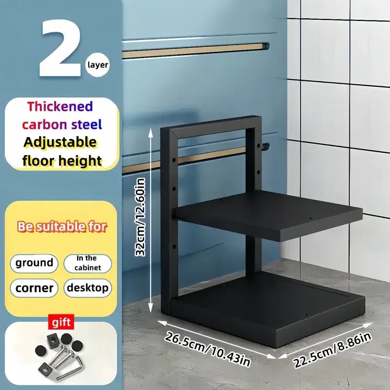 Organisateur de casseroles réglable en acier carbone