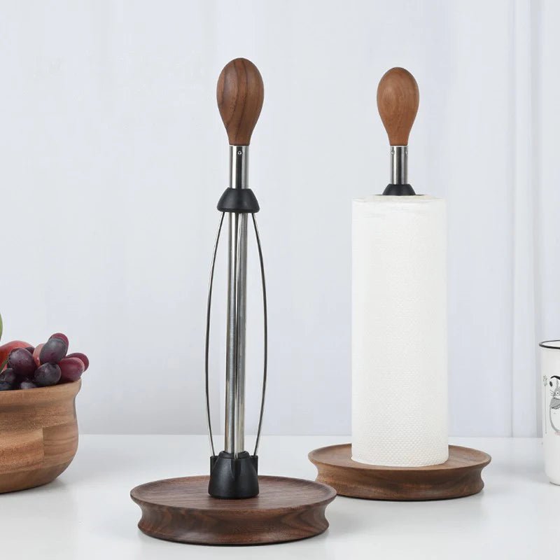 Porte-essuie-tout  en bois massif et acier