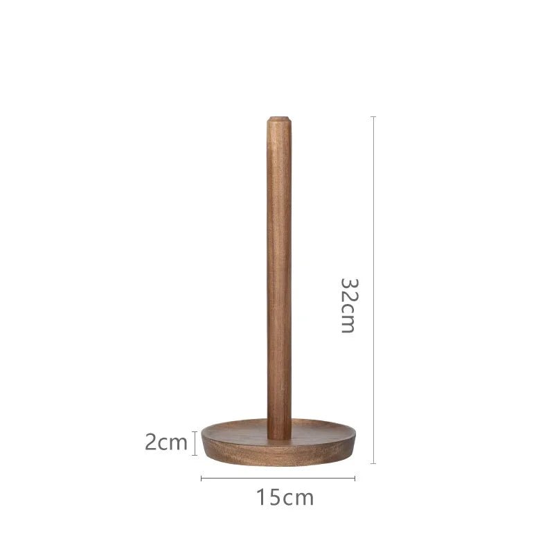 Porte-essuie-tout  en bois massif et acier