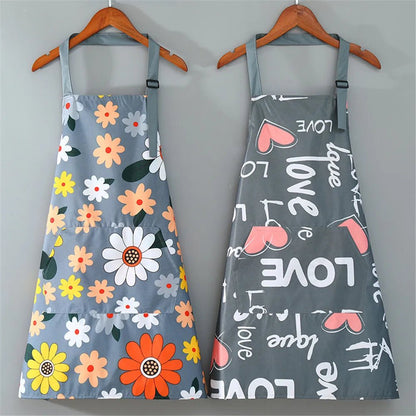 Tablier de Cuisine Imperméable à Fleurs