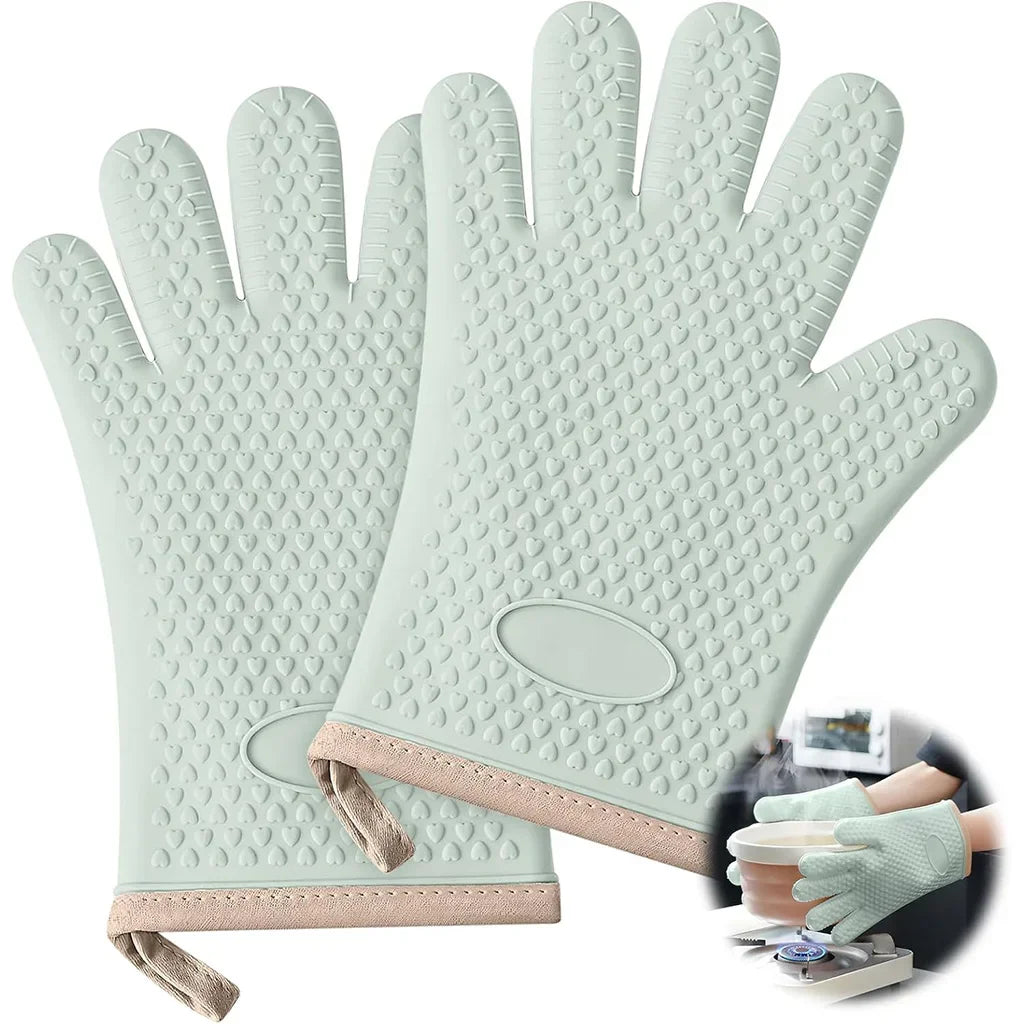 Gants de cuisine en silicone anti-chaleur