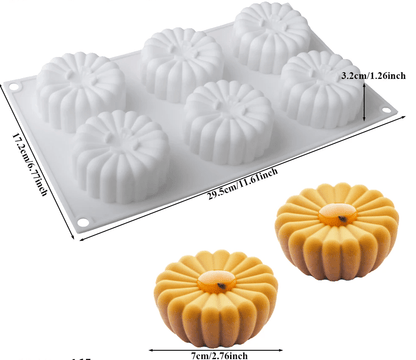 Moule en silicone nuage citrouille et marguerite