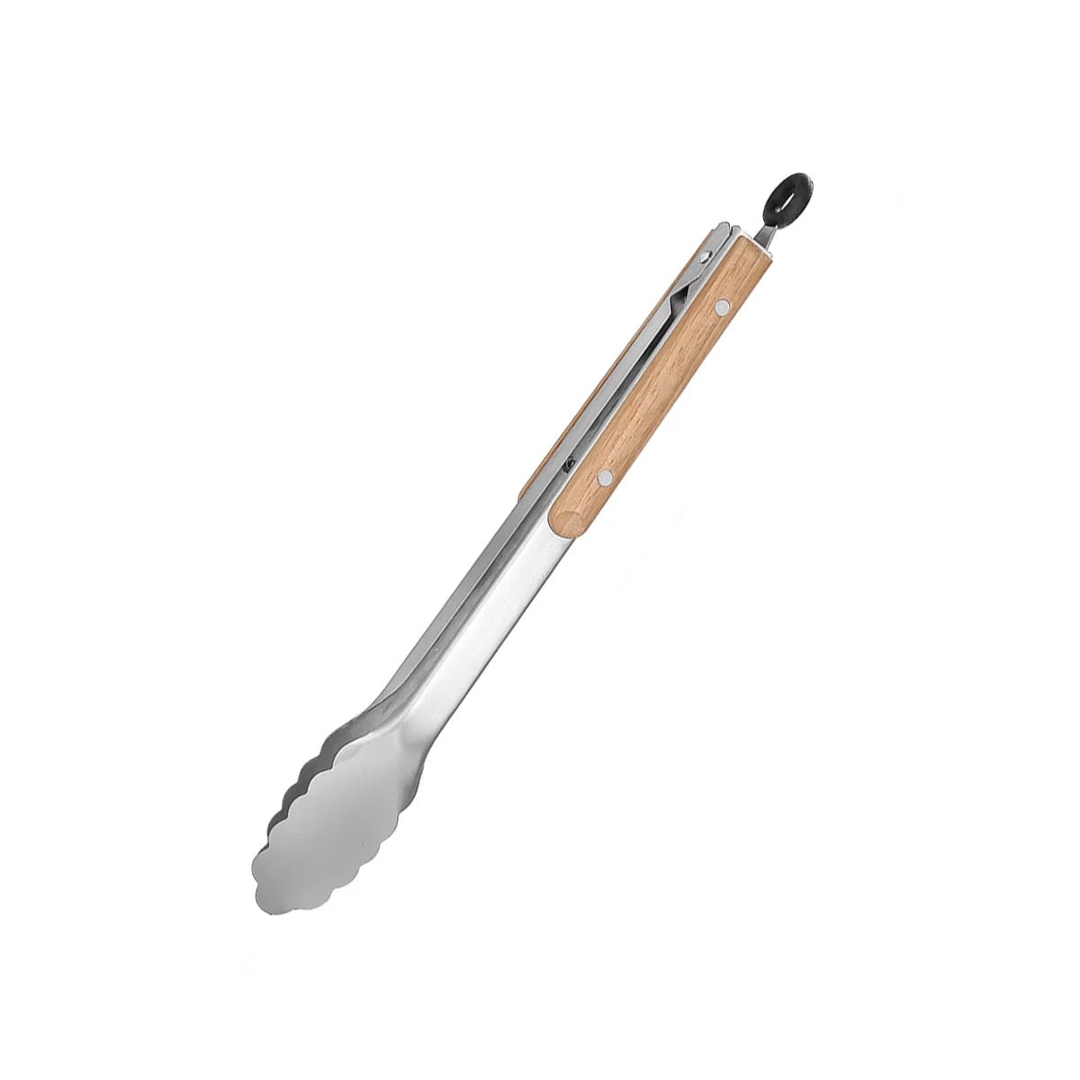 Pinces Barbecue en Acier Inoxydable et Poignée Chêne