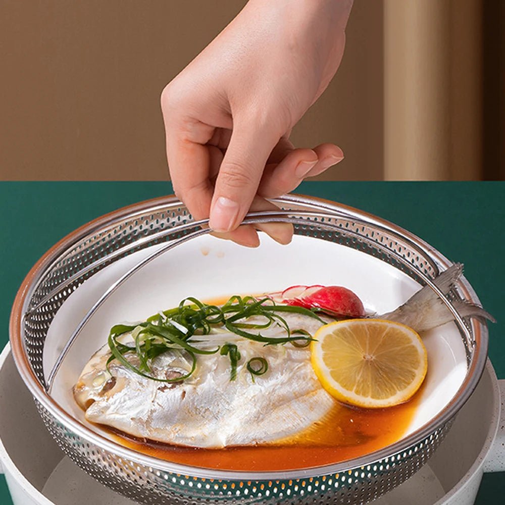 Panier Vapeur Inox Multifonction – Support à Poignées pour Cuisson Saine et Pratique