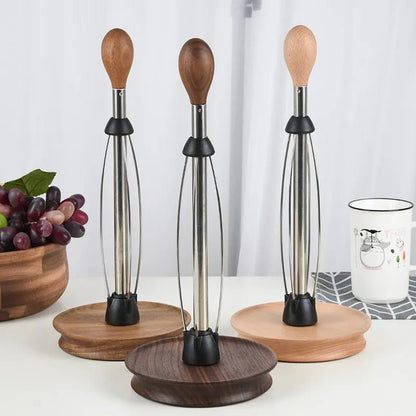 Porte-essuie-tout  en bois massif et acier