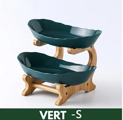 Présentoir à fruits en bambou  – Support moderne pour cuisine