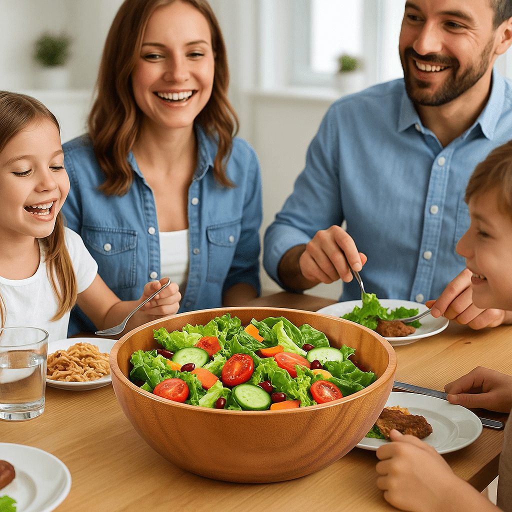 Saladier en bois d'acacia - chaleur naturelle pour votre table