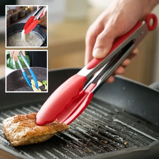 Pince de Cuisine BBQ Multifonction en Acier et Silicone - Boutique Cuisine AZ