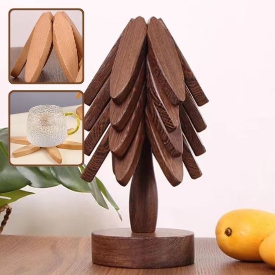 Dessous de Plat Arbre en Noyer -Protection Thermique