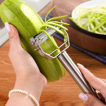 Éplucheur Inox 3-en-1 : L'outil indispensable en cuisine!