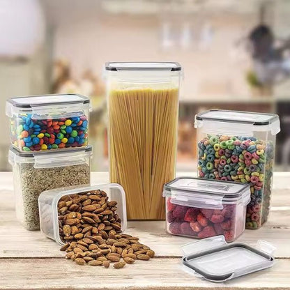 Coffret 7 Bocaux Hermétiques Empilables Sans BPA avec Étiquettes et Stylo