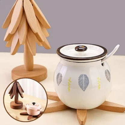 Dessous de Plat Arbre en Noyer -Protection Thermique