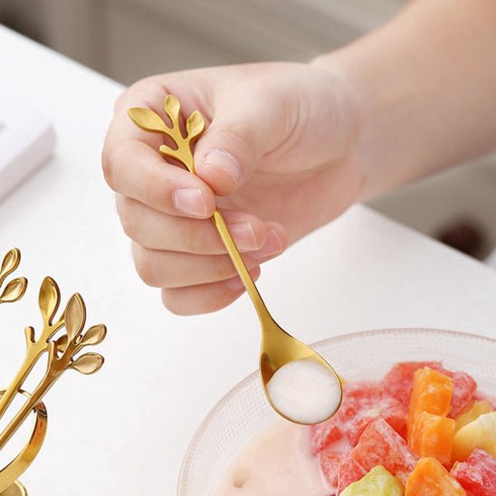 Lot de 6 cuillères en inox doré - Boutique Cuisine AZ