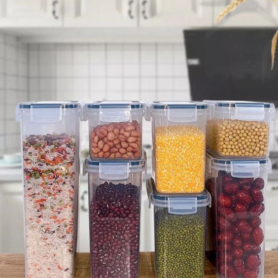 Coffret 7 Bocaux Hermétiques Empilables Sans BPA avec Étiquettes et Stylo