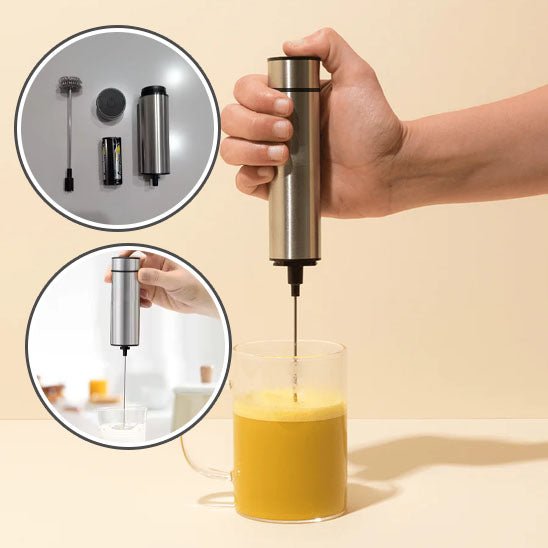 Mousseur à Lait Électrique Argent