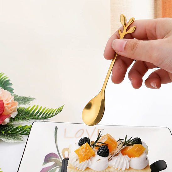 Lot de 6 cuillères en inox doré - Boutique Cuisine AZ