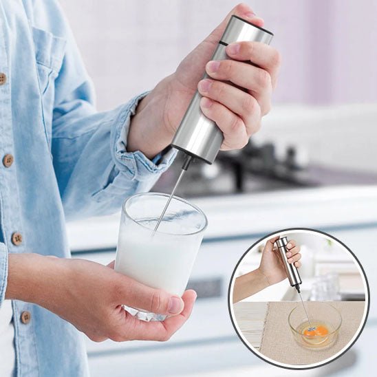 Mousseur à Lait Électrique Argent